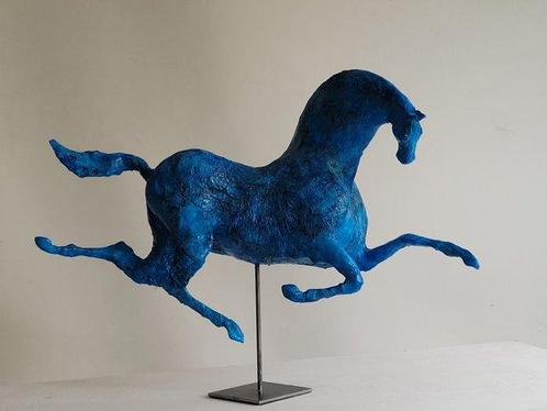 Raghad - Sculpture, Bleu .. - 34 cm - Techniques mixtes -, Antiquités & Art, Art | Peinture | Moderne