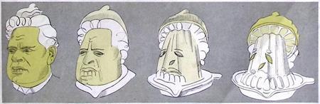 De transformatie van Pieter Oud op spotprent (lijst optie), Antiek en Kunst, Kunst | Litho's en Zeefdrukken, Verzenden