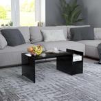 vidaXL Salontafel 90x45x35 cm bewerkt hout zwart, Huis en Inrichting, Verzenden, Nieuw