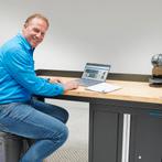 Datona Werkbank 150 cm 1 kastje met deuren bamboe - Datona, Doe-het-zelf en Bouw, Ophalen of Verzenden, Nieuw