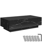 tectake Salontafel Lasley met voet, draagkracht 45 kg - Marm, Huis en Inrichting, Tafels | Salontafels, Verzenden, Nieuw