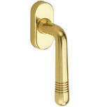 Draaikiepgarnituur Art-Deco/Elegant messing ongelakt, Nieuw, Overige materialen, Klink of Kruk