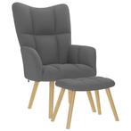 Relaxstoel stof donkergrijs | Retour Deal | 44% Korting!, Huis en Inrichting, Fauteuils, Verzenden, Minder dan 75 cm, Nieuw, 50 tot 75 cm
