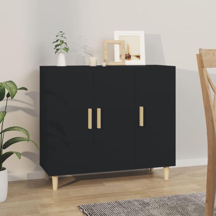 Trendy Dressoir Zwart 90cm | Retour Deal | Nu met 60% Voo..., Huis en Inrichting, Kasten | Dressoirs, 50 tot 100 cm, 25 tot 50 cm