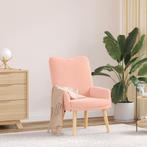 vidaXL Ligbed Roze Krullend Wolachtig Stof, Huis en Inrichting, Verzenden, Nieuw