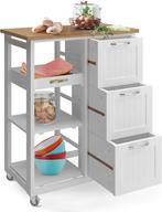MIADOMODO® Keukenwagen op wielen - 3 laden, 3 niveaus, werkb, Huis en Inrichting, Verzenden, Nieuw