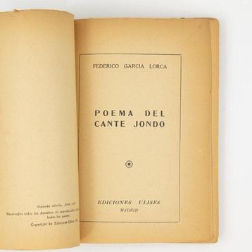 Federico Garcia Lorca - Poema del cante jondo - 1937