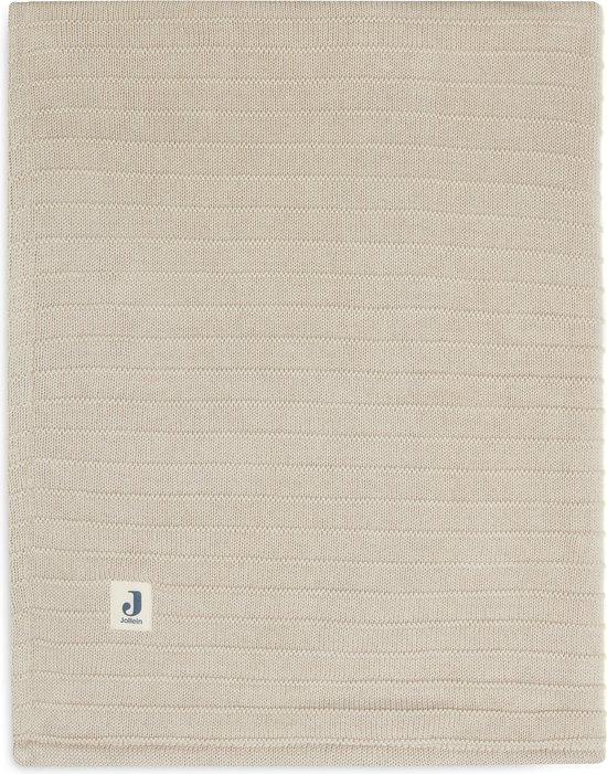 Jollein Baby Deken Ledikant Velvet Pure Knit - Nougat - GOTS, Kinderen en Baby's, Babywiegjes en Ledikanten, Nieuw, Verzenden