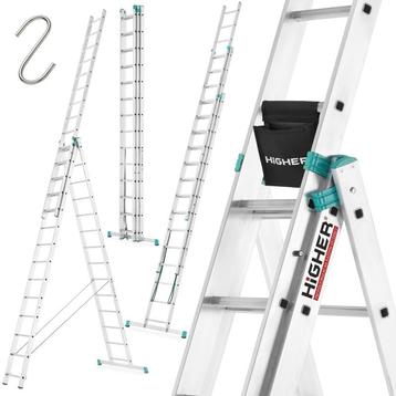 Uitschuifbare ladder - multifunctionele trapladder - 10,69 m, Ophalen of Verzenden