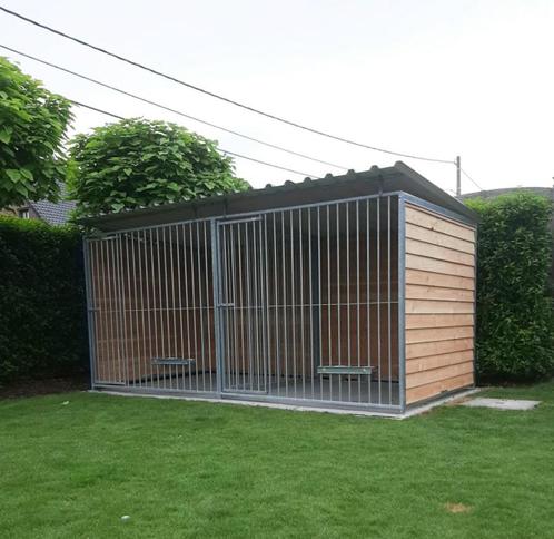 GRATIS MONTAGE complete luxe DOUGLAS hondenkennel hondenren, Animaux & Accessoires, Maisons pour chiens, Enlèvement ou Envoi