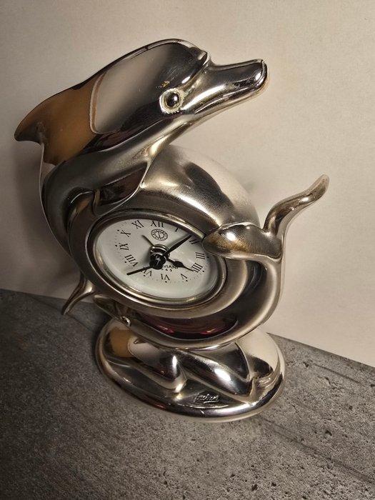 Staande klok - Ottaviani - - Gelamineerd zilver - 1970-1980, Antiek en Kunst, Curiosa en Brocante