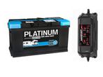 SP Platinum Agm 100ah accu + Acculader 10ah set, Nieuw