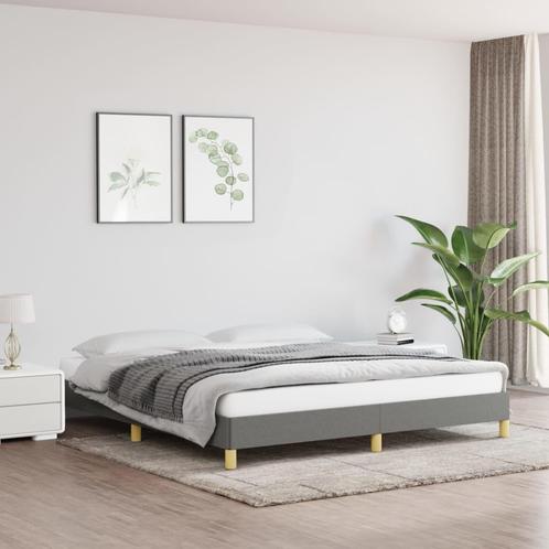 vidaXL Cadre de lit Gris foncé 180 x 200 cm Tissu, Maison & Meubles, Chambre à coucher | Lits, Neuf, Envoi