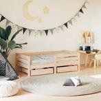 vidaXL Kinderbedframe met lades 70x140 cm massief grenenhout, Kinderen en Baby's, Kinderkamer | Bedden, Verzenden, Nieuw