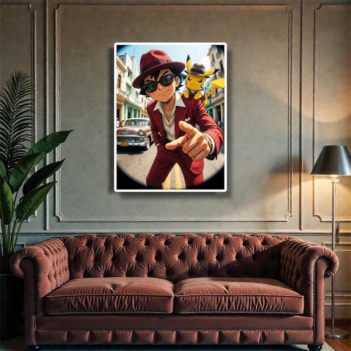 Naro - Canvas XL - Street Voltage – Ash & Pikachu Gangster, Games en Spelcomputers, Spelcomputers | Overige Accessoires