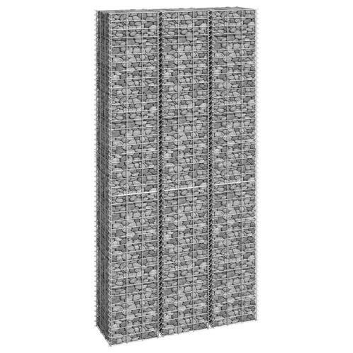 vidaXL Schanskorf plantenbakken 3 st verhoogd 30x30x200 cm, Tuin en Terras, Bloempotten, Nieuw, Verzenden