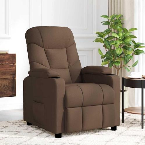 vidaXL Massagestoel stof bruin, Huis en Inrichting, Stoelen, Nieuw, Verzenden