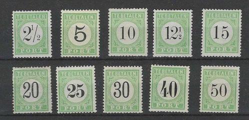 Curaçao 1889 - Port Cijfer in zwart - NVPH P1/P10, Postzegels en Munten, Postzegels | Nederland
