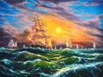 Pavel Bryzhko (XX) - Seascape, Ships - Flotilla, Antiek en Kunst