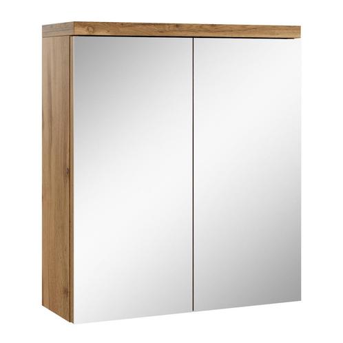 Badkamerkast Toledo 60 x 20 x 60 cm Eiken Spiegelkast, Huis en Inrichting, Badkamer | Badkamermeubels, Nieuw, Verzenden