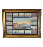 Italiaanse school (XX) - 17 miniature raffiguranti Napoli