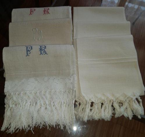 handmade - Serviette (6) - 100 cm - 57 cm, Antiek en Kunst, Antiek | Tapijten, Tafelkleden en Textiel