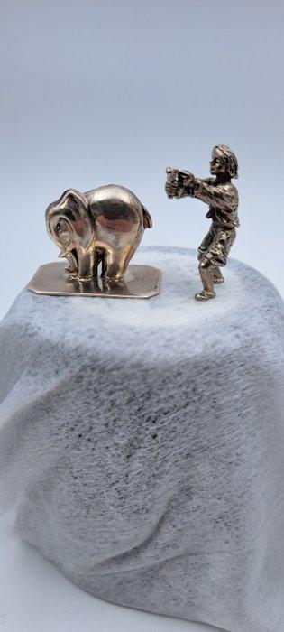 Personnage miniature - Olifantje & jongen met katapult (2) -