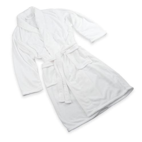 Badjas Fleece Wit Size M/XL, Huis en Inrichting, Badkamer | Badtextiel en Accessoires, Overige typen, Overige kleuren, Nieuw, Verzenden