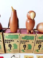 Figuur - Zes vintage houten dieren Royal Pet