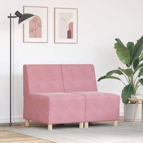 vidaXL Sofa Stoel 2 pcs Roze 55 x 74 x 82 cm Fluweel, Huis en Inrichting, Zetels | Zetels, Nieuw, Verzenden