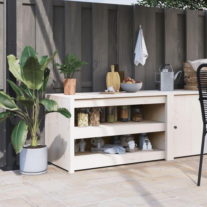 vidaXL Keukenkast voor buiten 106x55x64 cm massief, Huis en Inrichting, Kasten | Overige, Nieuw, Verzenden