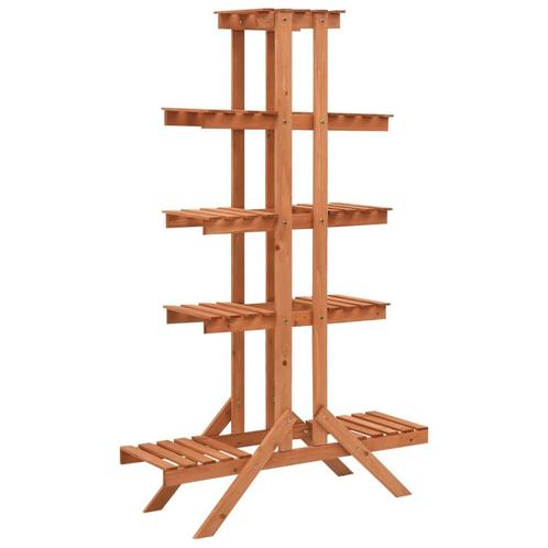 vidaXL Plantenrek 83x25x132 cm massief vurenhout, Tuin en Terras, Bloembakken en Plantenbakken, Nieuw, Verzenden