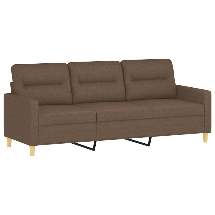 Driezitsbank 180cm bruin stof | Retour Deal | 40% Korting, Huis en Inrichting, Zetels | Zetels, 150 tot 200 cm, 75 tot 100 cm