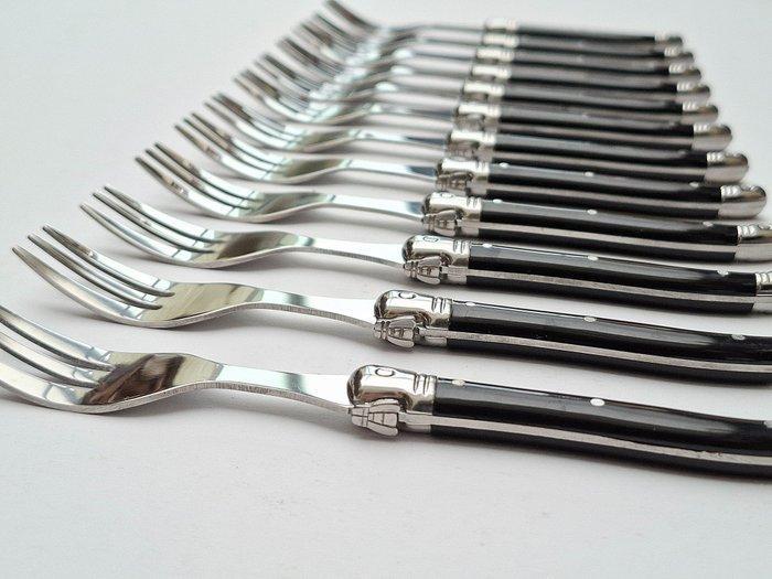 Laguiole 12x Pastry Forks / Cake Forks - Black - style de -, Antiek en Kunst, Antiek | Keukengerei