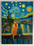 L. Costa (XX-XXI) - Compagni sotto la Notte Stellata Omaggio, Antiek en Kunst