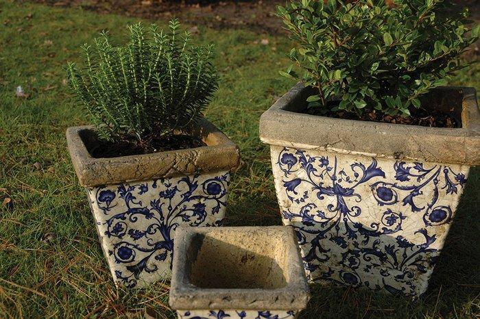 Bloempot - Keramiek - 3 keramische bloempot, Antiek en Kunst, Curiosa en Brocante