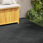 vidaXL Stapsteen 6 pcs Zwart 40,5 x 40,5 x 2 cm Rubber, Jardin & Terrasse, Pavé & Dalles, Verzenden