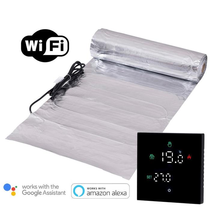 Elektrische vloerverwarming   Wifi 8 m², Doe-het-zelf en Bouw, Verwarming en Radiatoren