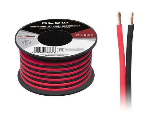 2 x 1.50 mm zwart/rood op rol 10 meter 2-aderige kabel, Bricolage & Construction, Électricité & Câbles, Envoi