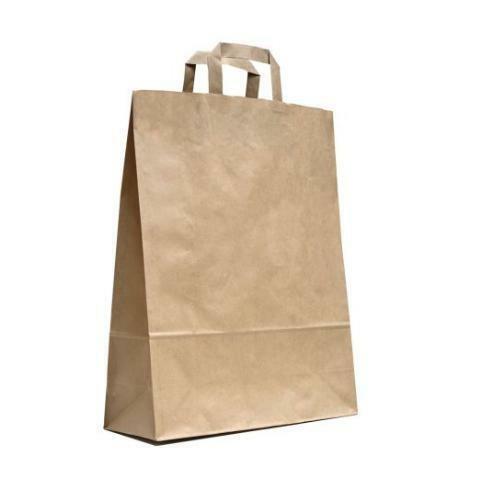 *TIP*  50 kleine bruine papieren draagtassen met gedraaide, Zakelijke goederen, Kantoor en Winkelinrichting | Winkel en Inventaris