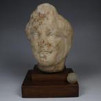 Oud-Romeins Marmer Hoofd van een satyr. Spaanse