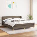 vidaXL Boxspring met matras stof taupe 160x200 cm, Verzenden, Nieuw