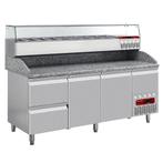 Pizzawerkbank + Opzetkoelvitrine | 415L | 2 Deuren + 3, Verzenden