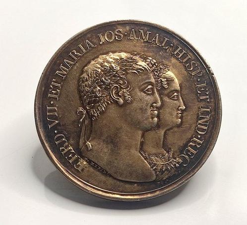 Espagne. Fernand VII. Historical Medal Escasa. 1819., Postzegels en Munten, Munten en Bankbiljetten | Toebehoren