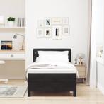 vidaXL Boxspring bed met hoofdeinde Zwart 100 x 200 cm, Verzenden, Nieuw
