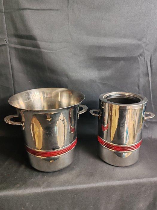 Guy Degrenne - Champagne koeler (2) - roestvrij staal, Antiek en Kunst, Antiek | Keukengerei