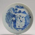 Bord - 19C Bleu de Hue Dish Marked Base - Porselein, Antiquités & Art