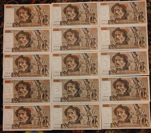 Frankrijk. - 15 x 100 Francs - Various Dates - Pick 153, Postzegels en Munten, Munten | Nederland