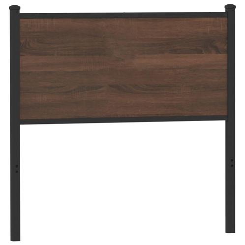 vidaXL Hoofdbord 90 cm bewerkt hout en staal bruin, Huis en Inrichting, Slaapkamer | Bedden, Nieuw, Verzenden