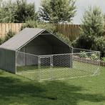 vidaXL Hondenkennel met ren 5x3x1,9 m gegalvaniseerd staal, Verzenden, Nieuw